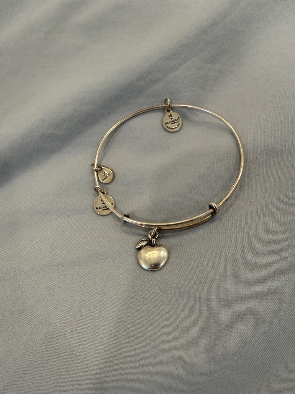 Alex and Ani Apple Charm Bangle Bracelet